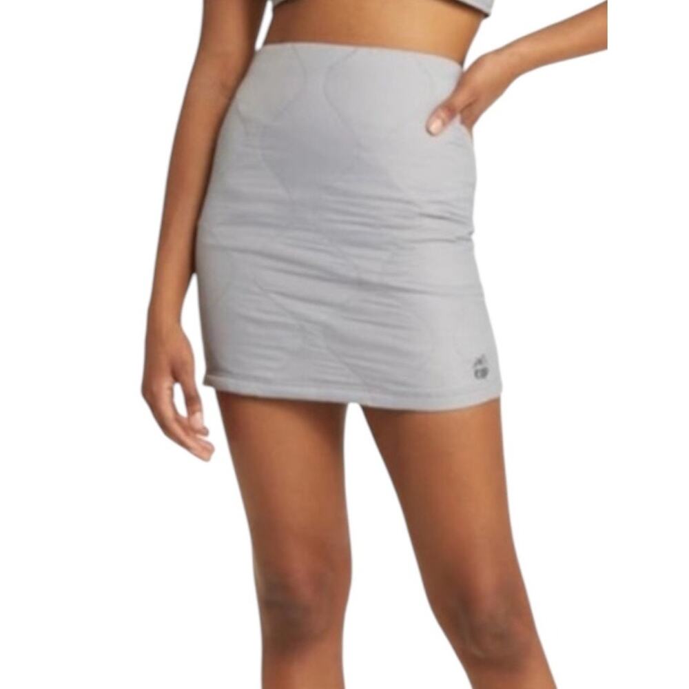 Coney Island skirt Quilted nylon miniskirt gray size 26